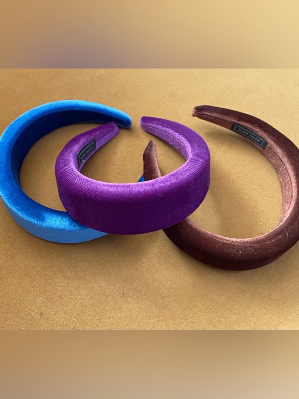 3 Velvet Padded Headbands